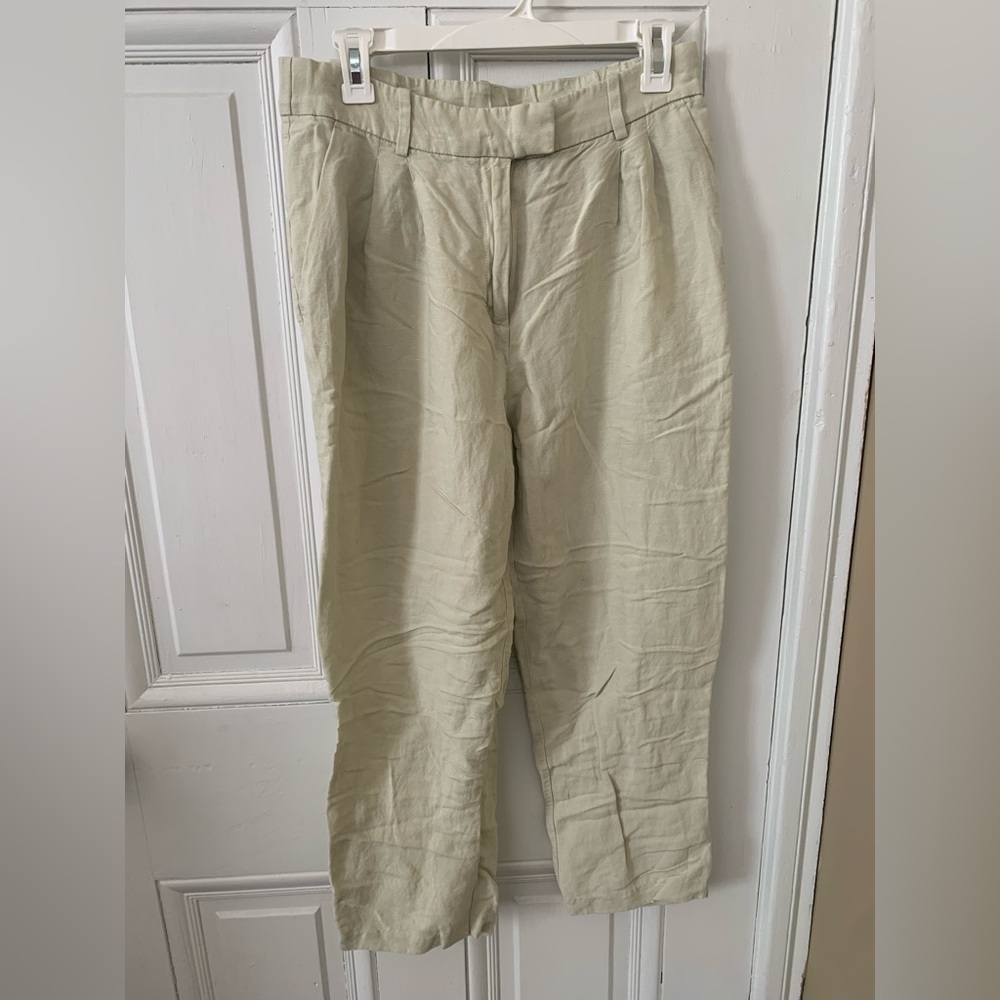 H&M Light Cream women’s Linen Blend Pants